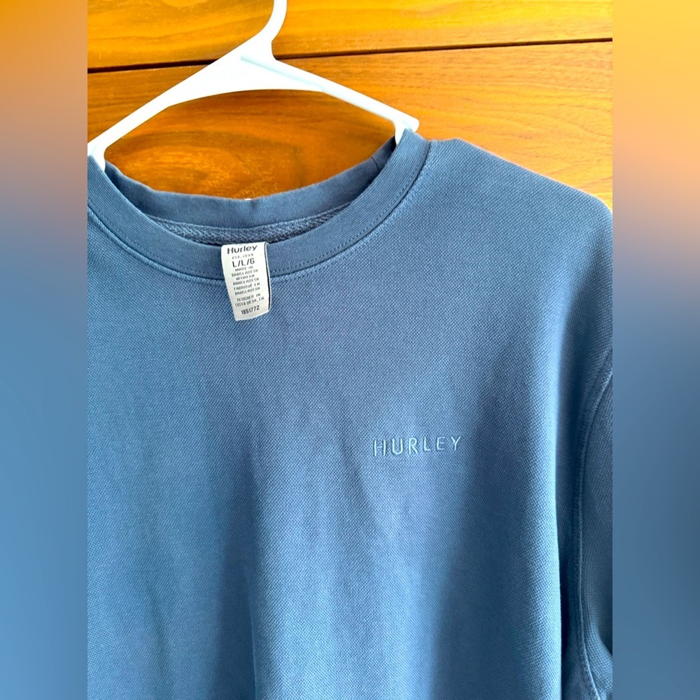 Hurley Men’s Long Sleeve Crewneck Sweatshirt Size L - Picture 3 of 3